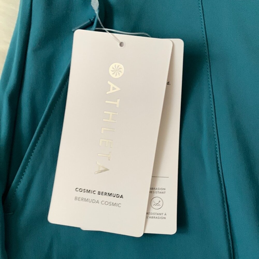 ATHLETA Cosmic Bermuda Shorts in Dark Green Sz 4 - Picture 2 of 5